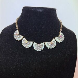 Elegant Gold and Silver Floral Necklace